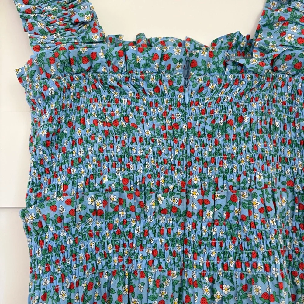 Sea New York Lilly Smocked Strawberry Midi Dress - Picture 9 of 9